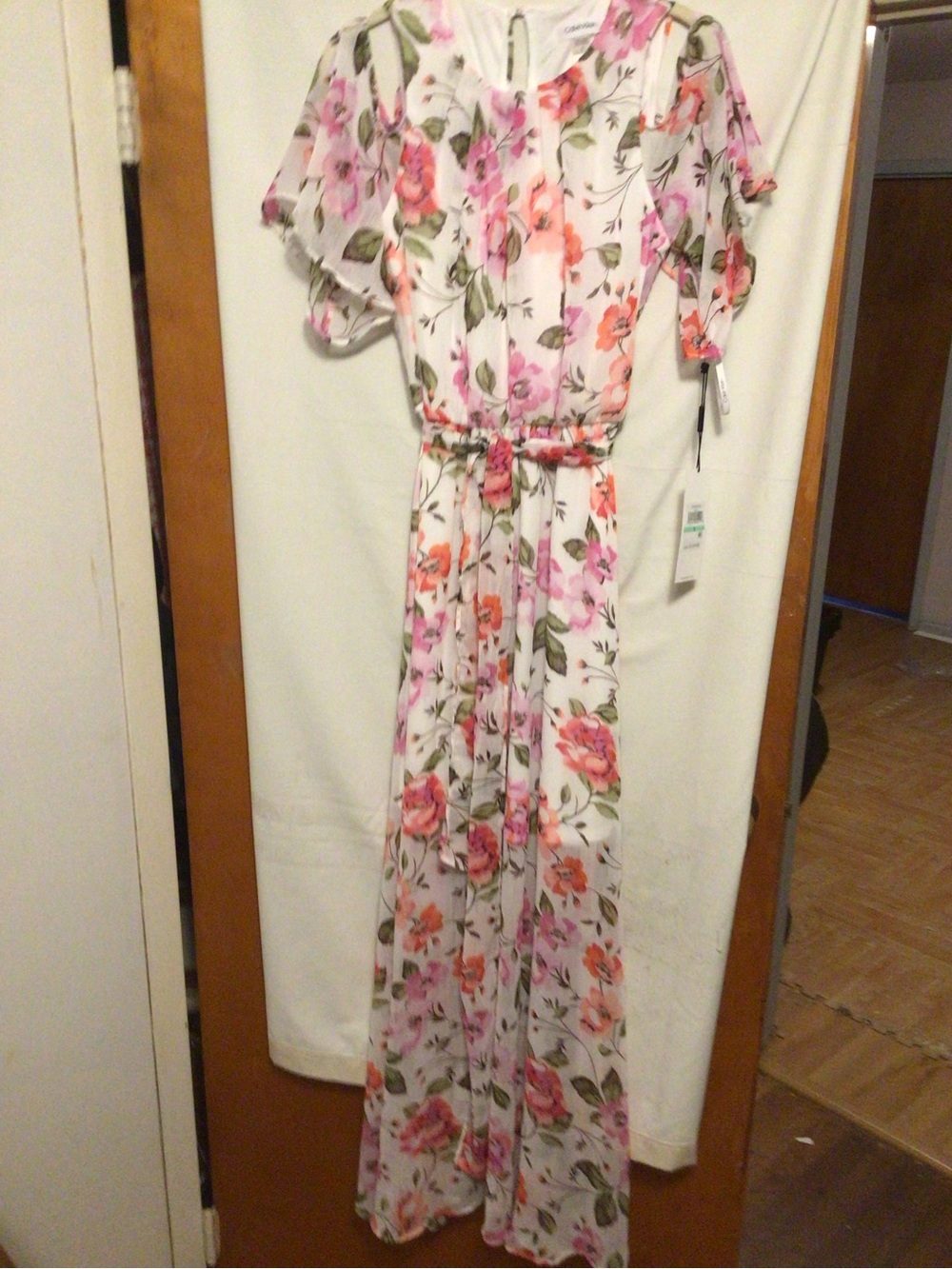 Calvin Klein floral ,boho ,whimsical,modest midi dress SZ 8 NWT - Picture 4 of 14